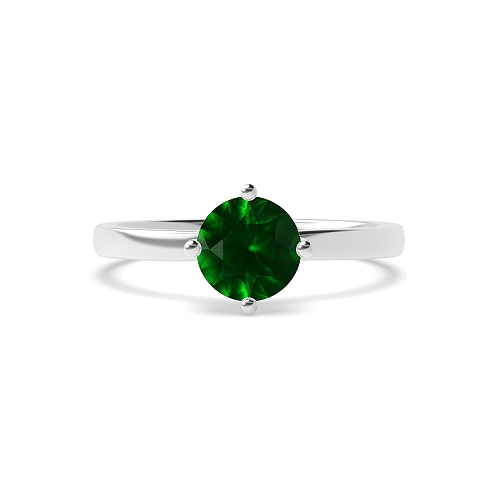Round Twisted Claws Emerald Engagement Rings