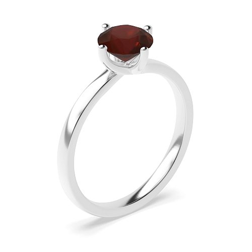 Round Twisted Claws Garnet Engagement Rings