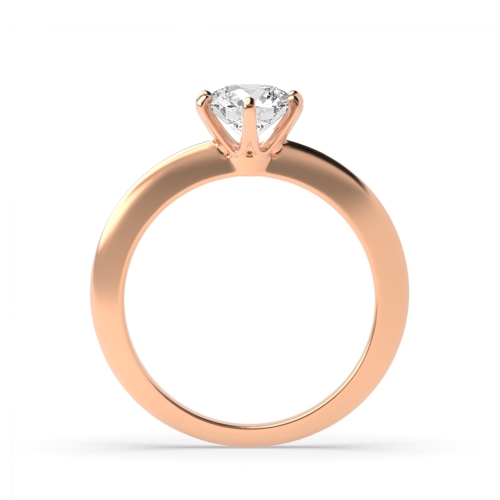 6 Prong Rose Gold Solitaire Engagement Ring
