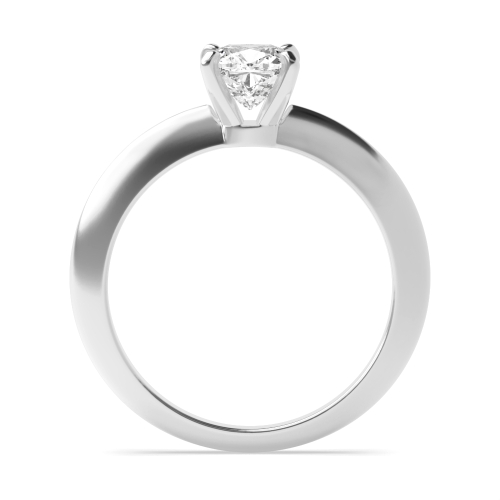 6 Prong Cushion Knief Edge Solitaire Engagement Ring