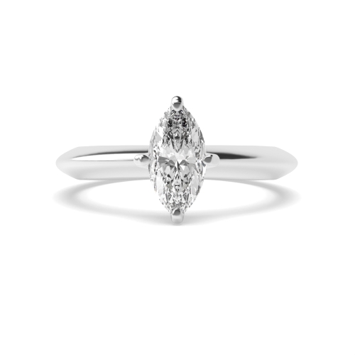 6 Prong Marquise Knief Edge Solitaire Engagement Ring