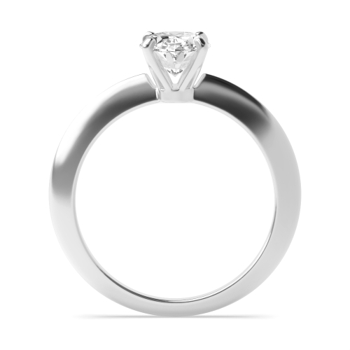 6 Prong Oval Knief Edge Solitaire Engagement Ring