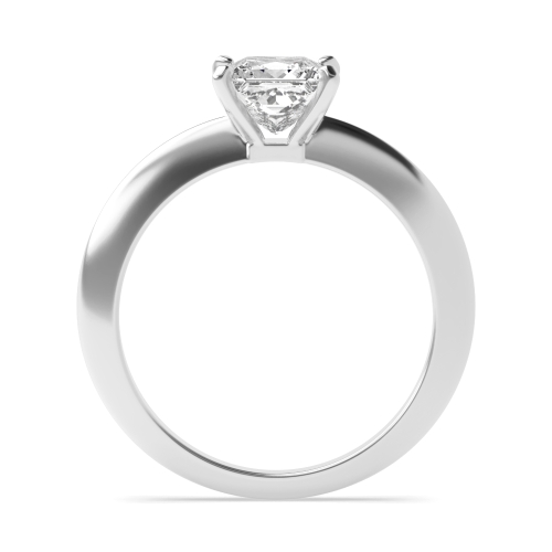 6 Prong Princess Knief Edge Solitaire Engagement Ring