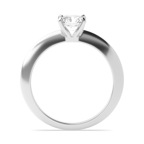 6 Prong Radiant Knief Edge Solitaire Engagement Ring