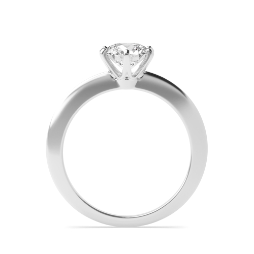 6 Prong Knief Edge Solitaire Engagement Ring