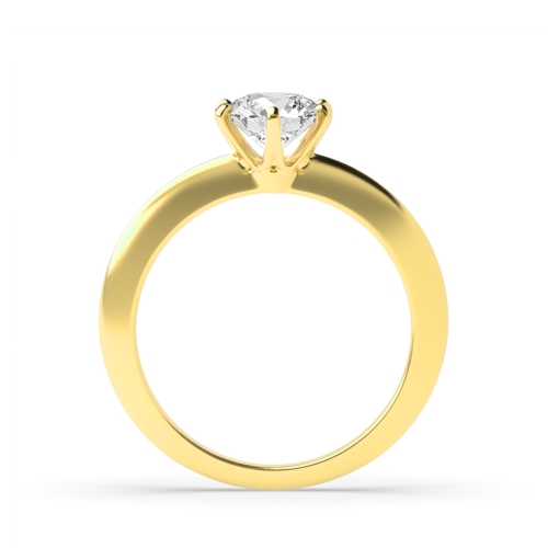 6 Prong Yellow Gold Solitaire Engagement Ring