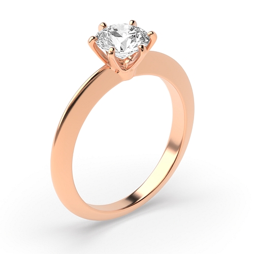Rose Gold Knife edge Engagement Rings
