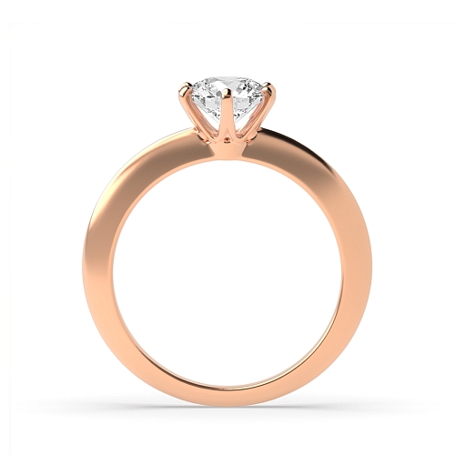 Rose Gold Knife edge Engagement Rings