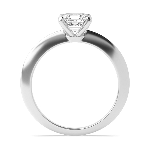 Asscher Knife edge Engagement Rings