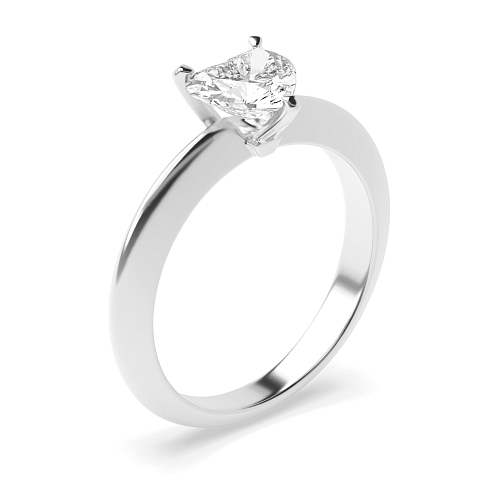 Prong Heart Knife edge Engagement Rings