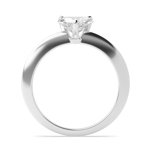 Prong Heart Knife edge Engagement Rings