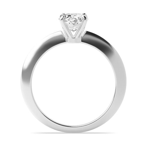 Oval Knife edge Solitaire Engagement Rings