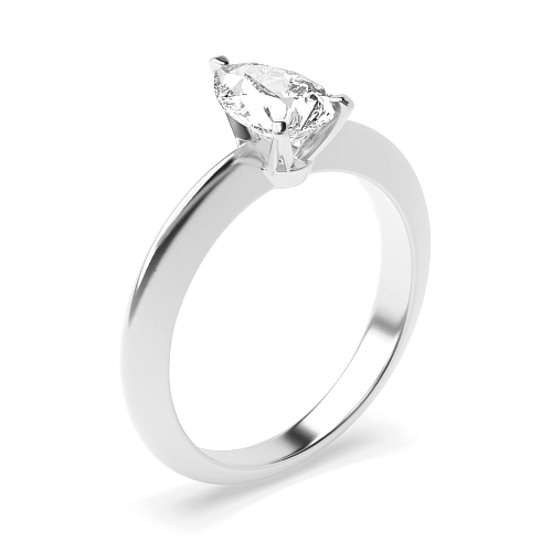 Prong Pear Knife edge Engagement Rings