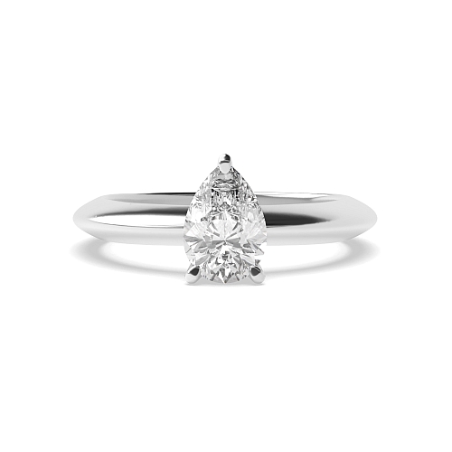 Prong Pear Knife edge Engagement Rings