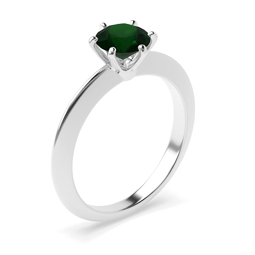 Knife edge Emerald Engagement Rings