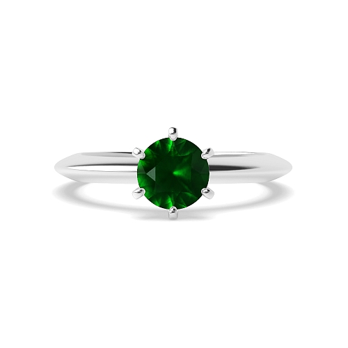 Knife edge Emerald Engagement Rings