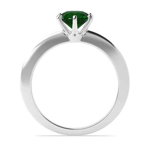 Knife edge Emerald Engagement Rings