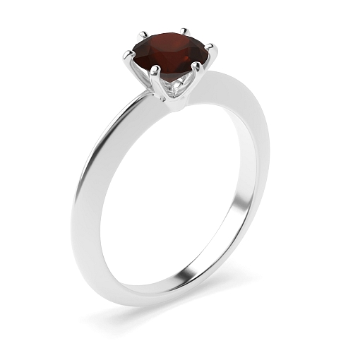 Knife edge Garnet Engagement Rings