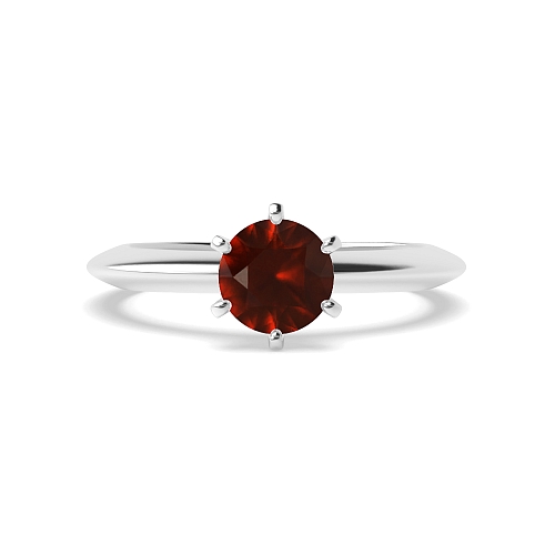 Knife edge Garnet Engagement Rings