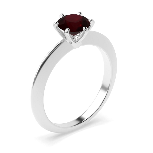 Knife edge Ruby Engagement Rings