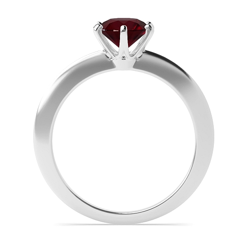 Knife edge Ruby Engagement Rings