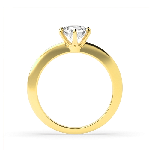 Yellow Gold Knife edge Engagement Rings