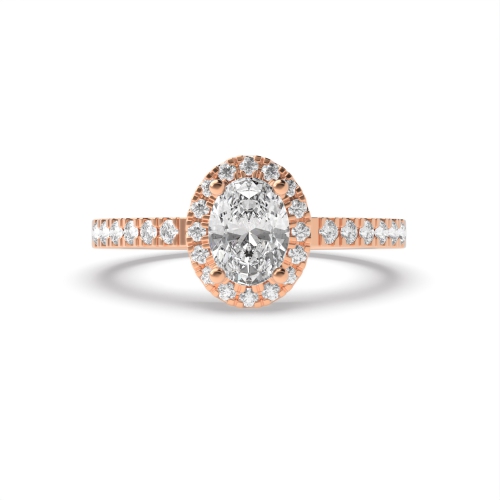 4 Prong Oval Rose Gold Vintage Engagement Rings