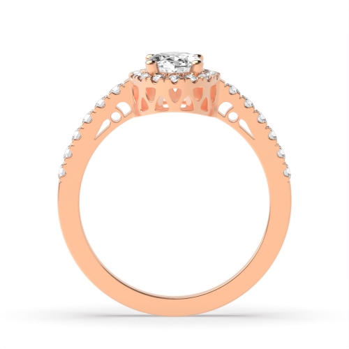 4 Prong Oval Rose Gold Vintage Engagement Rings