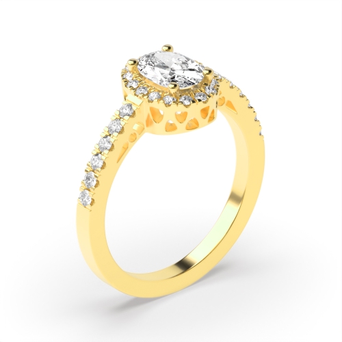 4 Prong Oval Yellow Gold Vintage Engagement Rings