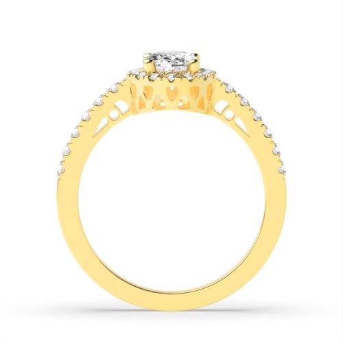 4 Prong Oval Yellow Gold Vintage Engagement Rings