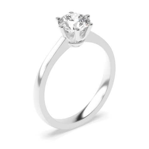 4 Prong Round Crown setting Engagement Rings
