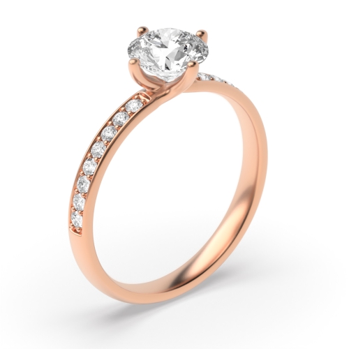 Buy Twist Setting Side Stone Diamond Engagement Rings  - Abelini