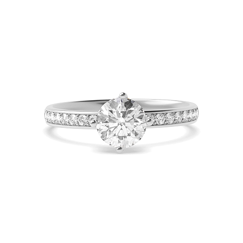 1 carat  Round Twisted claw Engagement Rings