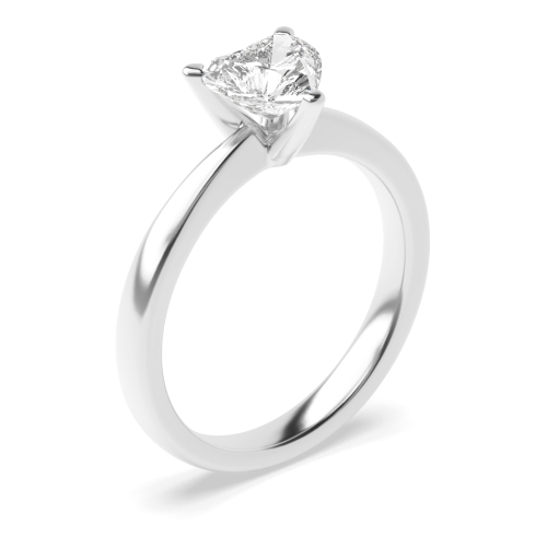 4 Prong Setting Round Brilliant Cut Solitaire Diamond Engagement Rings for Women