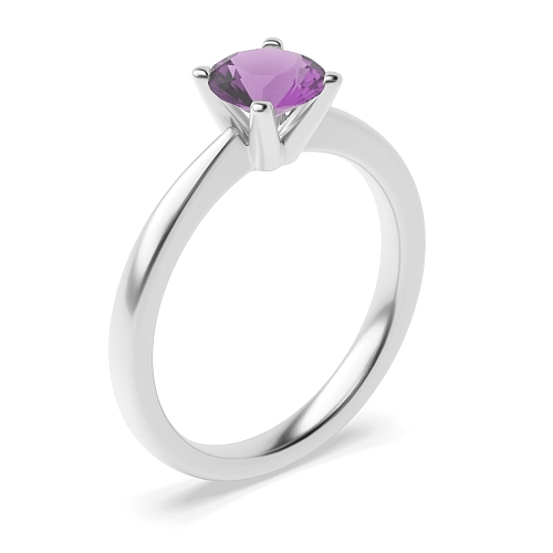 V shaped head Amethyst Engagement Rings