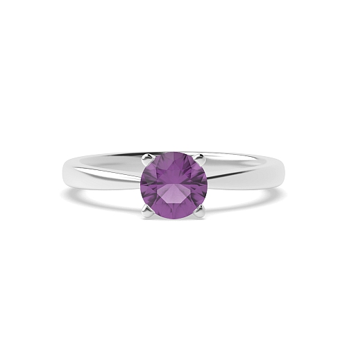 V shaped head Amethyst Engagement Rings