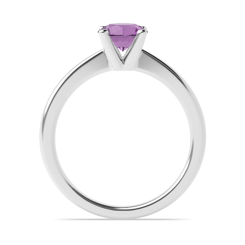V shaped head Amethyst Engagement Rings
