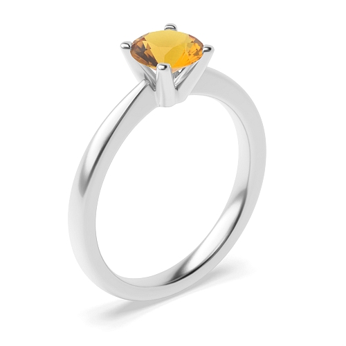 V shaped head Citrine Engagement Rings