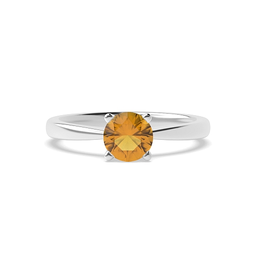 V shaped head Citrine Engagement Rings