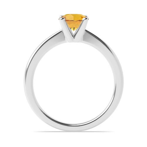 V shaped head Citrine Engagement Rings