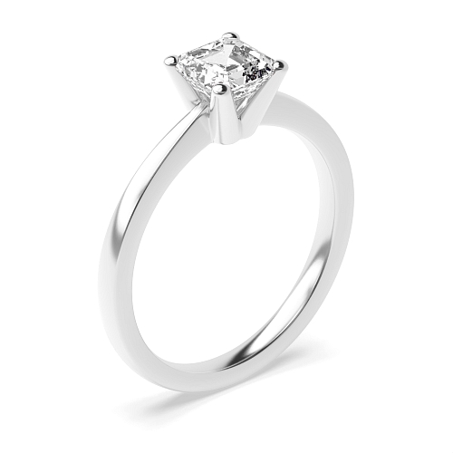 Asscher V shaped head Engagement Rings