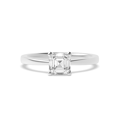 Asscher V shaped head Engagement Rings