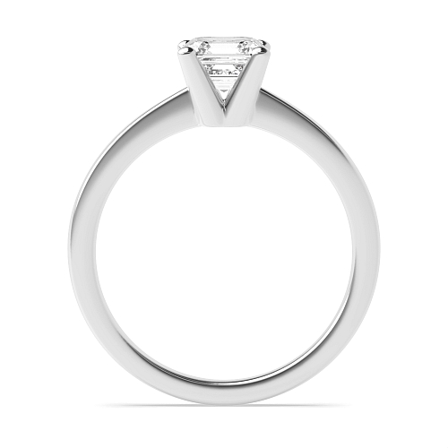Asscher V shaped head Engagement Rings