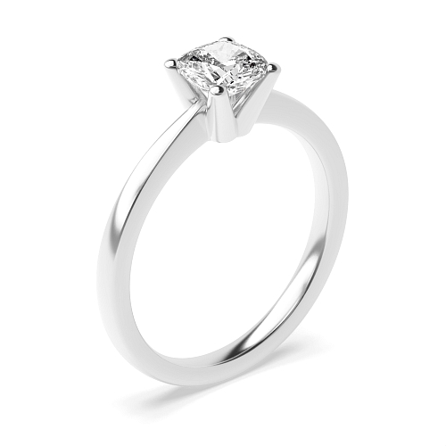 Cushion V shaped head Engagement Rings