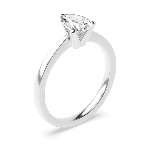 Prong Pear V shaped head Engagement Rings