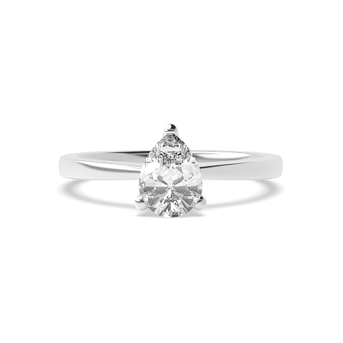Prong Pear V shaped head Engagement Rings