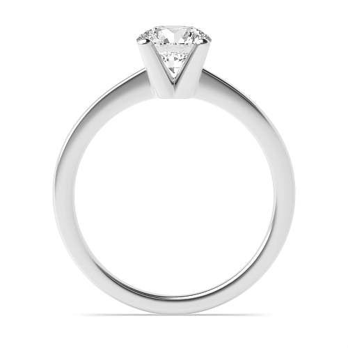 4 Prong V shaped Lab Grown Diamond Solitaire Engagement Ring