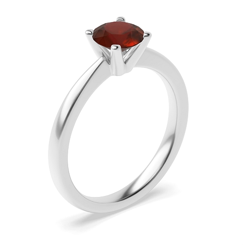 V shaped head Garnet Engagement Rings