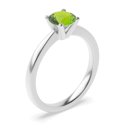 V shaped head Peridot Engagement Rings