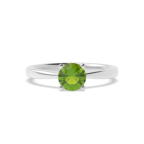 V shaped head Peridot Engagement Rings